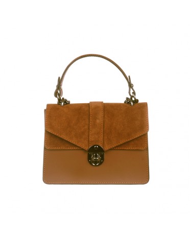 Florence Moon Suede leather shoulder strap and wrinkle