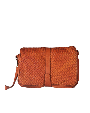 Florence Moon Woven Leather Postman's Shoulder Bag